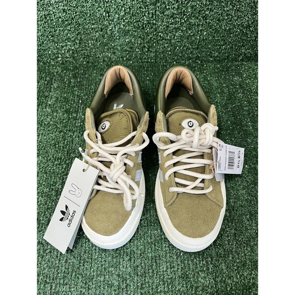 Adidas Campus Light x Bad Bunny 'Wild Moss' Olive Men's 5.5 Women's 6.5 ID7950